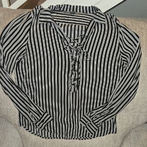Windsor Black and White Striped Blouse